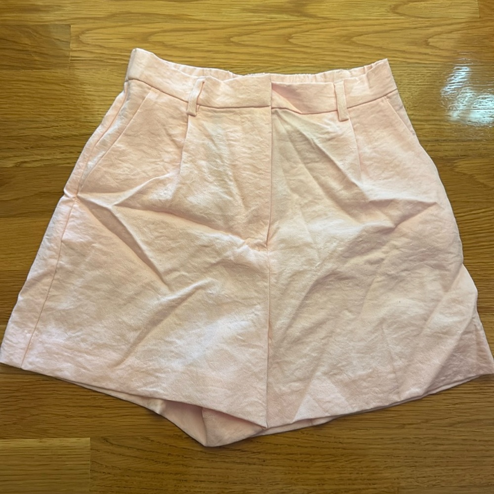 H&M High Rise Light Pink Chino Shorts